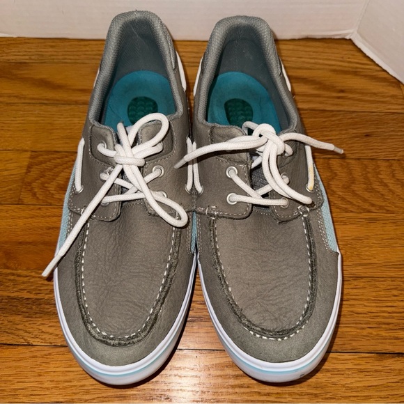 XTRATUF Women's Boat Deck Shoes Gray Blue Sliders Casual Everyday Woman’s Sz 10 - Picture 6 of 9